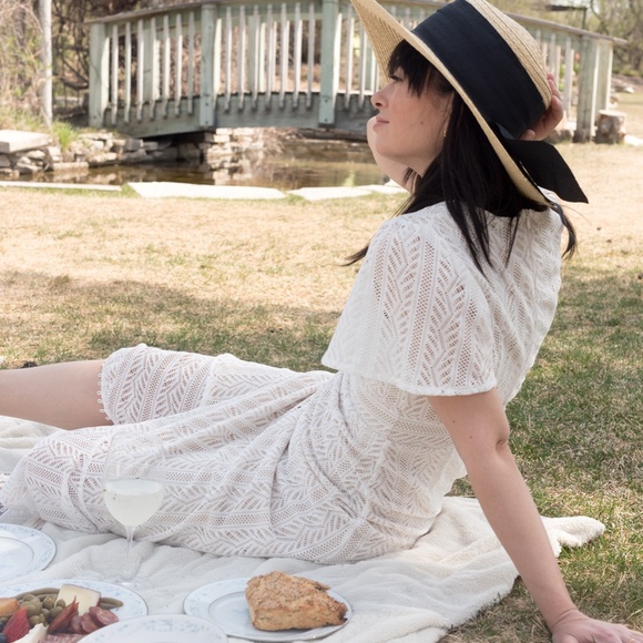 Apricot Crochet Maxi Dress - Picture 2 of 3